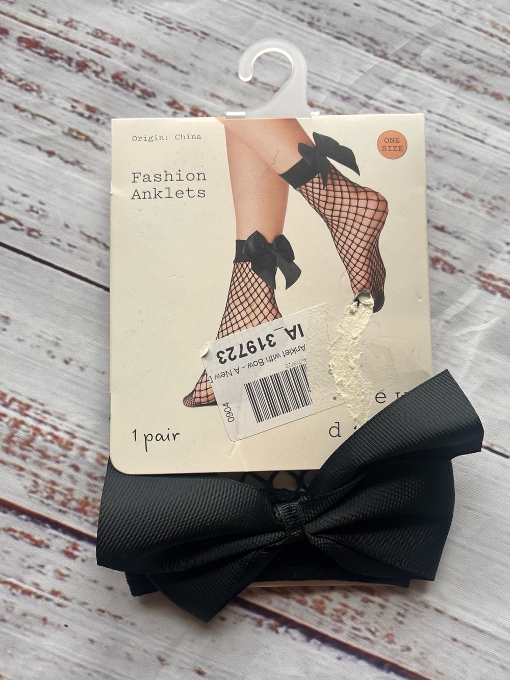 Black Bow Anklet Socks - Fashion Fishnets Anklets
